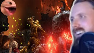 Forsen Reacts  Doom Eternal  Mars Core No Damage Gameplay  Nightmare PS4 PRO [upl. by Chap924]