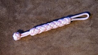 Two Bight Turks Head Lanyard Paracord How to Tie 🛠 [upl. by Nekcarb]