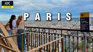 Inside The Eiffel Tower And Walking In The Most Beautiful location In Paris 4k HDR 2024 [upl. by Yeffej]