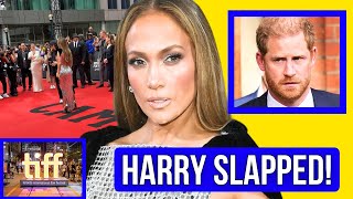 Jennifer Lopez SLAPS Harry After He Crashes Her Red Carpet at TIFF 2024 [upl. by Naneek100]