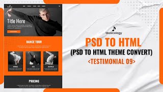 Musicology theme PSD to HTML Convert  Testimonial [upl. by Anwahsak347]