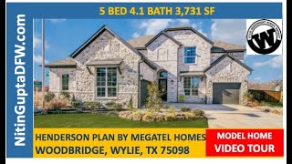 Henderson Plan By Megatel Homes in Woodbridge Estates in Wylie  New Home Construction Video Tour [upl. by Azzil]