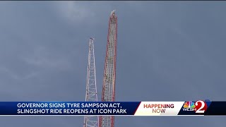 Orlando SlingShot ride reopens at ICON Park [upl. by Opiak]