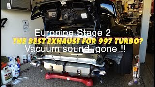 Europipe Exhaust Stage 2 installed Porsche 911997 turbo  vacuum sound gone [upl. by Francie]