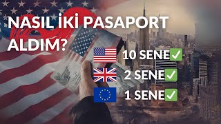 HERKES ALABİLİR Çift Pasaportu Nasıl Aldım ABD İNGİLTERE ve SCHENGEN Vizeleri [upl. by Ydnolem577]