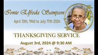 THANKSGIVING SERVICE amp REPAST IONIE ELFREDA SAMPSON [upl. by Linder84]