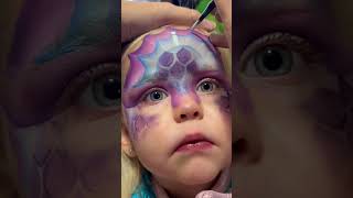 Cute mermaid face painting facepaint facepainting facepainter facepaintideas shorts mermaid id [upl. by Ehcram]