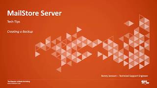 Tech Tips Creating a Backup in MailStore Server [upl. by Targett792]