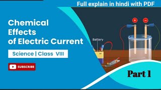 Chemical Effects of Electric Current  Class 8 Sciencechapter 11 Part1 [upl. by Dietz136]