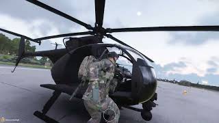 MH6 Littlebird flight  ARMA Reforger  Virpil HOTAS [upl. by Llebana]