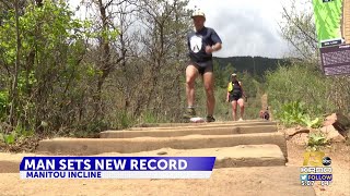 Avid hiker known as Crazy Bob breaks record on Manitou Incline  for going down [upl. by Kandy]