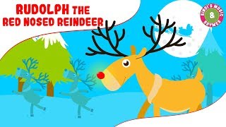 Rudolph The Red Nosed Reindeer  Christmas Songs for kids with lyrics  Carols  Reindeer Song [upl. by Nnawaj]