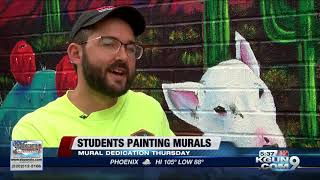 Palo Verde High School students work on eastside mural project [upl. by Rossuck]