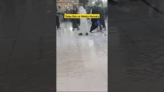 Today Heavy rain video of Makka Saudia Arabia makka haram sharif mecca rain islamicpost fyp [upl. by Enywad525]