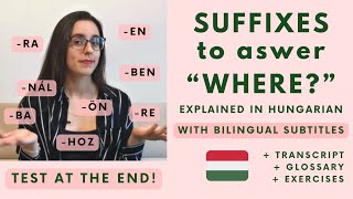 HOL vs HOVA Where  Learn Hungarian Grammar suffixes explained slowly with subtitles [upl. by Aynat196]