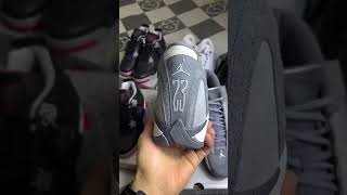 Unboxing Jordan 14 Retro Flint Grey travisscottjordan1 basketballshoes [upl. by Jocko]