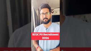 ECGC PO Recruitment 2024 jobs [upl. by Nayab]