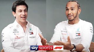 Lewis Hamilton amp Toto Wolff open up on contract negotiations arguments amp Mercedes’ F1 success [upl. by Ynahirb]