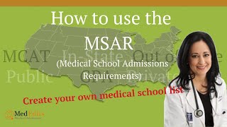 MSAR Medical School Admissions Requirements 2022  MedEdits [upl. by Delphine]