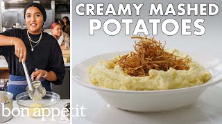 Perfect Mashed Potatoes With Crispy Potato Skins  From The Test Kitchen  Bon Appétit [upl. by Enerehs]