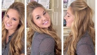 Relaxed but Glamorous Half Up Hair  My Bridesmaid Hairstyles [upl. by Yusuk682]