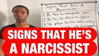 SIGNS THAT HE’S A NARCISSIST [upl. by Yessac]