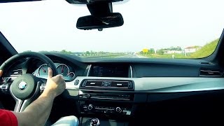 BMW M5 F10 Onboard Acceleration Autobahn Drive Down Shift V8 Sound inside Kickdown Beschleunigung [upl. by Roberts]