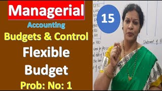 15 Budgets amp Budgetary Control  Flexible Budget  Prob No 1 from Managerial Accounting [upl. by Angeline]