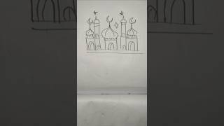 Easy masjid drawing🕌🕌🕌🕌 art islamicart masjid drawing tutorial viralshortvideo trending [upl. by Yahsan897]