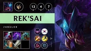 RekSai Jungle vs Skarner Rampage  KR Master Patch 1418 [upl. by Nreval]