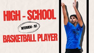 INTERVIEWING HS BASKETBALL PLAYER I CHALLENGED HIM TO A 1V1 [upl. by Virgina]