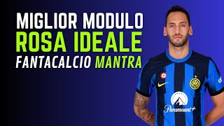 MIGLIOR MODULO E ROSA IDEALE al FANTACALCIO MANTRA  Guida allAsta del Fantacalcio 202425 [upl. by Beckett]