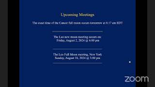 Festival of Cancer Full Moon Meditation Meeting  NY [upl. by Swaine]