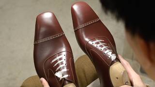 Making HANDMADE Classic Shoes in a Vintage Freudenberg Leather [upl. by Lupita302]