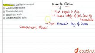 Minamata disease was caused due to the consumption of [upl. by Ihcego]