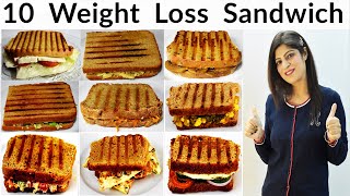 10 Weight Loss Sandwich Recipe In Hindi  Weight Loss RecipeHealthy Breakfast IdeasDrShikha Singh [upl. by Ffirahs]