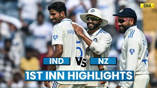 IND vs NZ Highlights 2nd Test 1st Innings New Zealand All Out For 259  Washington Sundar Cricket [upl. by Salba]