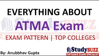 All about ATMA 2024 amp Best colleges  Exam pattern ATMA Cutoff Top ATMA colleges Important topics [upl. by Blackburn]