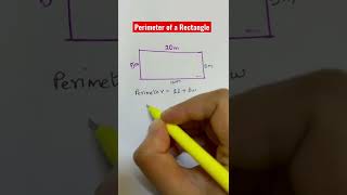 What is perimeter of a Rectangle and how to find it math youtube mathtrick shorts learning [upl. by Nirrac43]