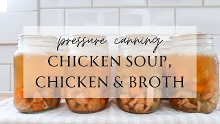 Canning Chicken Soup Chicken amp Broth  Meal In A Jar Recipe  Pressure Canning Recipe [upl. by Purity]