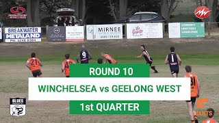 RD10 Winchelsea VS Geelong West 1st QTR 15062024 [upl. by Aelc]