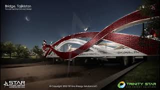 Lighting Design for Bridge in Tajikistan Dushanbe [upl. by Moria]