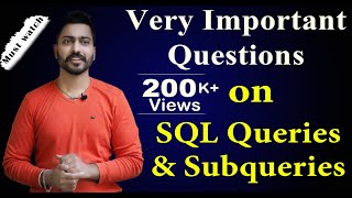 Lec71 3 Imp Questions on SQL basic Concepts  DBMS [upl. by Krein]