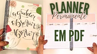 PLANNER Permanente em pdf para Imprimir EM CASA e se Organizar [upl. by Zarla]