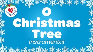 O Christmas Tree Christmas Carol Instrumental Music with Sing Along Lyrics [upl. by Eyllek]