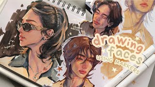 draw with me face studies ⟡ wohuhu [upl. by Rimhsak]