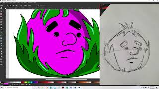 INKSCAPE  Character drawing to digital Art using Inkscape layers TVL Illustrator [upl. by Narbig]