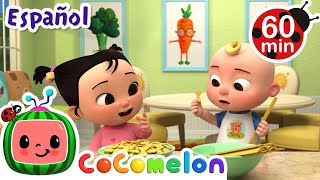 Cocinamos pasta con amigos🍝  Canciones Infantiles  Caricaturas para bebés  CoComelon en Español [upl. by Dewie]