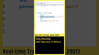 SQL Tutorial AND Operator  MySQL Tutorial  Java Springboot  MERN stack Web Development shorts [upl. by Ydnih]