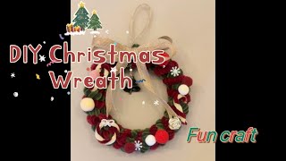 DIY Christmas Wreathdiy chritmascraft easycraft diytutorial pipecleaners [upl. by Ashleigh]